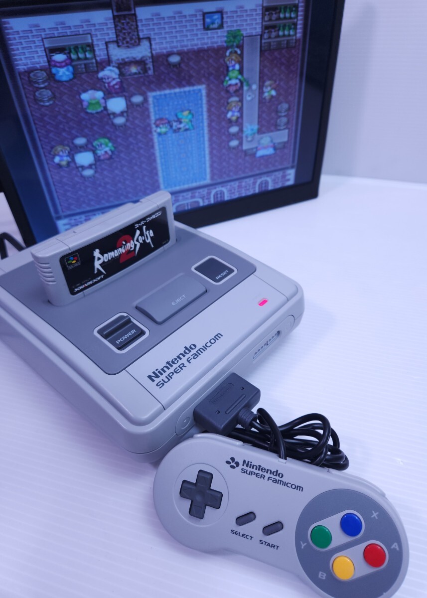 美品 / 動作品 Nintendo 任天堂 スーパーファミコン SHVC-001 コントローラ ACアダプター AVケーブル 箱付,ゲームソフトセット(H-97)_画像2