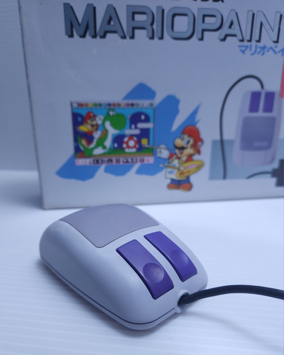 動作品 Nintendo ニンテンドー スーパーファミコン マウス SHVC-MS1 マウスパッド SNS-016 任天堂 SFC ゲームコントローラー 箱付(M-41)_画像5