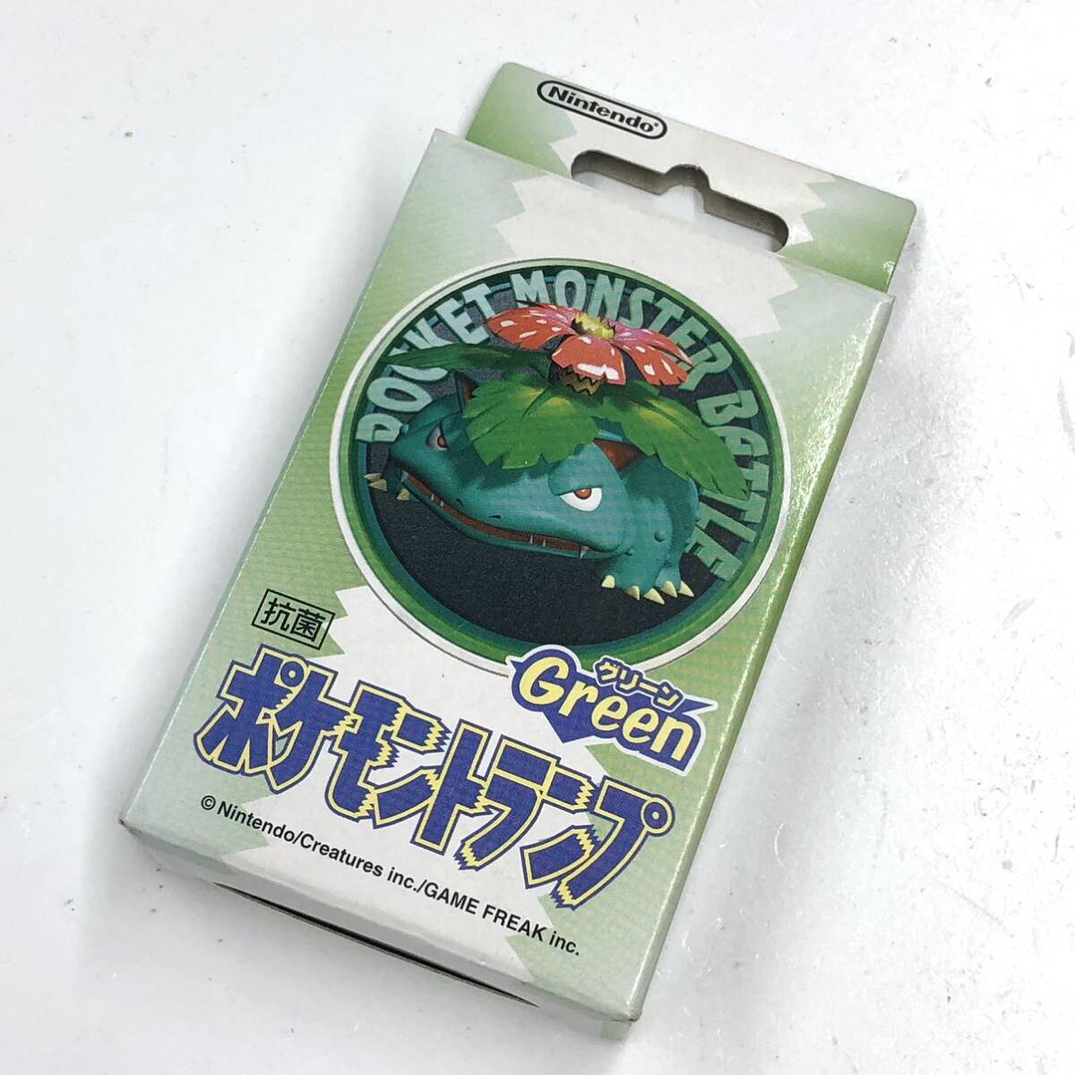 ① ポケモントランプ Green グリーン 3D 任天堂 当時物 未使用品 内シュリンク未開封品の画像1