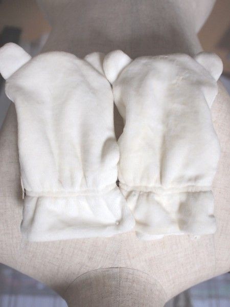 rsrs 764 ребенок одежда w.w.B. модные аксессуары перчатки медведь белый 