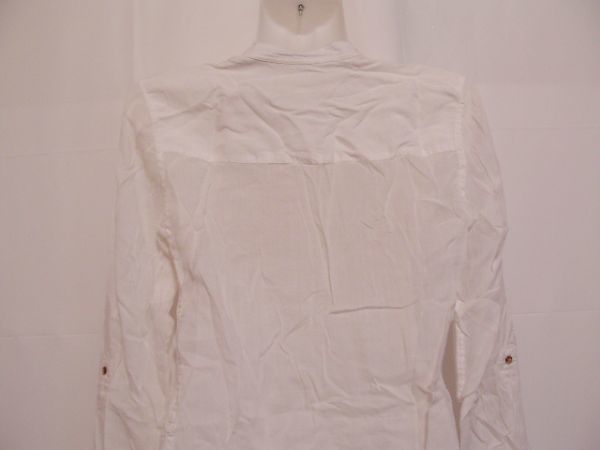 ssyy397 Massimo Dutti long sleeve tunic cut and sewn white # frill # sleeve roll up thin plain natural pretty S size 