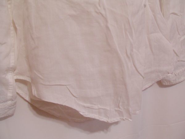 ssyy397 Massimo Dutti long sleeve tunic cut and sewn white # frill # sleeve roll up thin plain natural pretty S size 