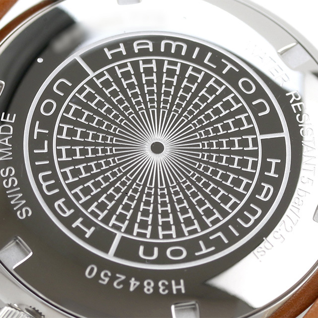 ハミルトン 時計 メンズ 腕時計 アメリカン クラシック イントラマティック オート 40mm 自動巻き H38425540 HAMILTON ブルー×ブラウン_画像7