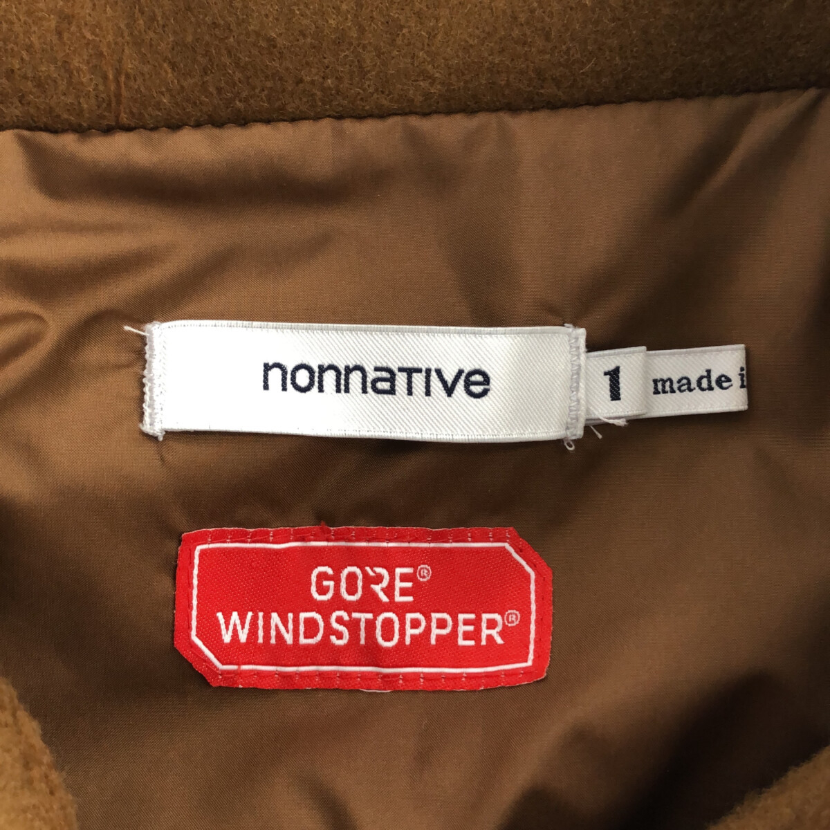 nonnative [men1148D] GORE WINDSTOPPER 17AW stand-up collar wool coat Nonnative outer men's 1 made in Japan HC