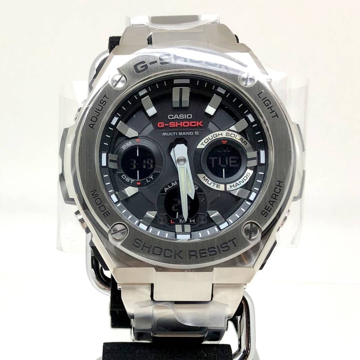 未使用品 G-SHOCK ジーショック CASIO カシオ 腕時計 GST-W110D-1A G-STEEL Gスチール 電波ソーラー シルバー アナデジ 【IT6O0IMPHYU8】