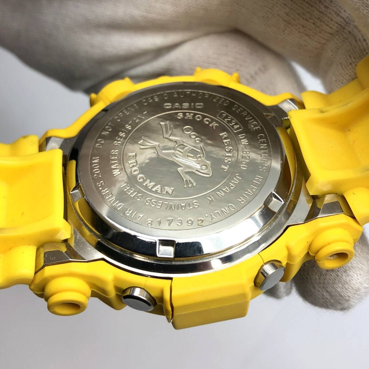 ジャンク G-SHOCK CASIO カシオ 腕時計 DW-8250Y-9T フロッグマン FROGMAN メンインイエロー MEN IN YELLOW 【ITHJO9MWNNRM】_画像10