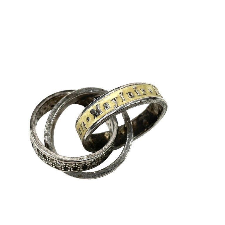 Vivienne Westwood 【lay3641I】 MAYFAIR RING メイフェアリング 3連 指輪 アクセサリー ラインストーン ヴィヴィアンウエストウッド AR_画像7