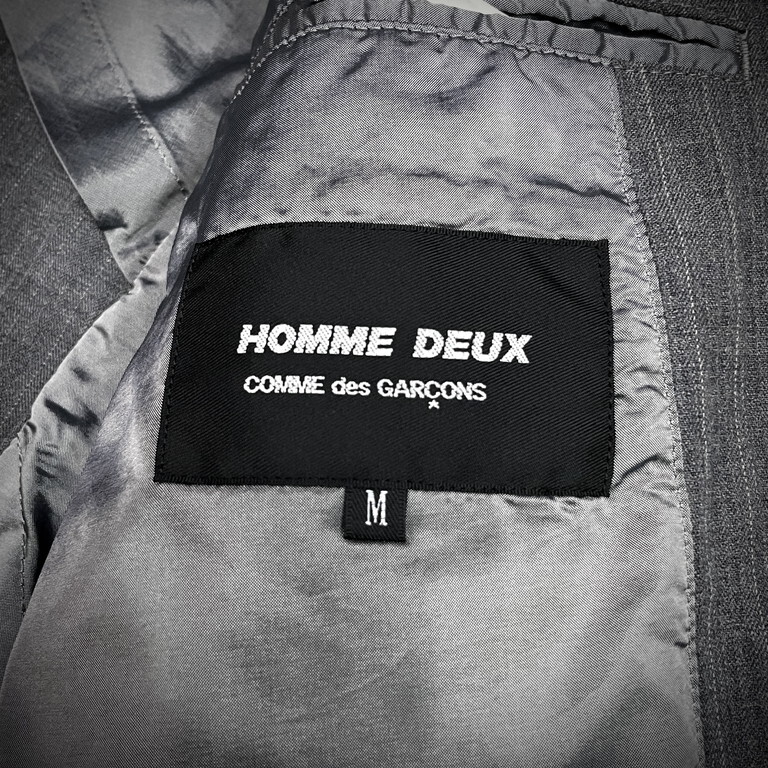 COMME des GARCONS HOMME DEUX 【men470Y】 14SS ウールポリ切替ストライプテーラードジャケット AD2013 コムデギャルソン AR_画像8