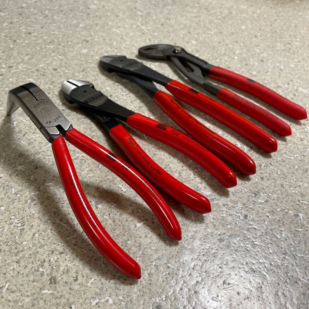 マックツール MAC TOOLS クニペックス KNIPEX ダブルネーム 4本セット スナップオン SNAP-ON ニッパー ラジオペンチ コブラの画像1