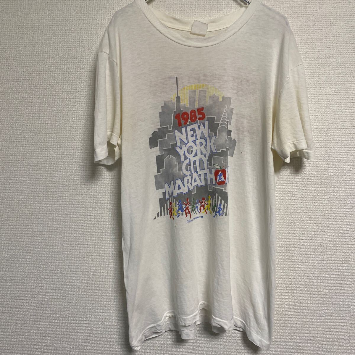 80s 90s USA ビンテージ ヴィンテージ Tシャツ tee アメリカ 古着 ニューヨーク マラソン ジャンク ボロ 雰囲気系 アメカジ オールド_画像1