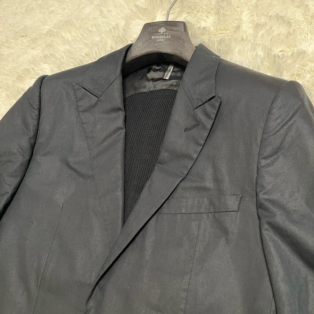 極美品 希少 48 サイズ Dior HOMME ディオールオム 04ss エディ期 strip period jacket テーラードジャケット 4EH1022843 ブラック メンズの画像5