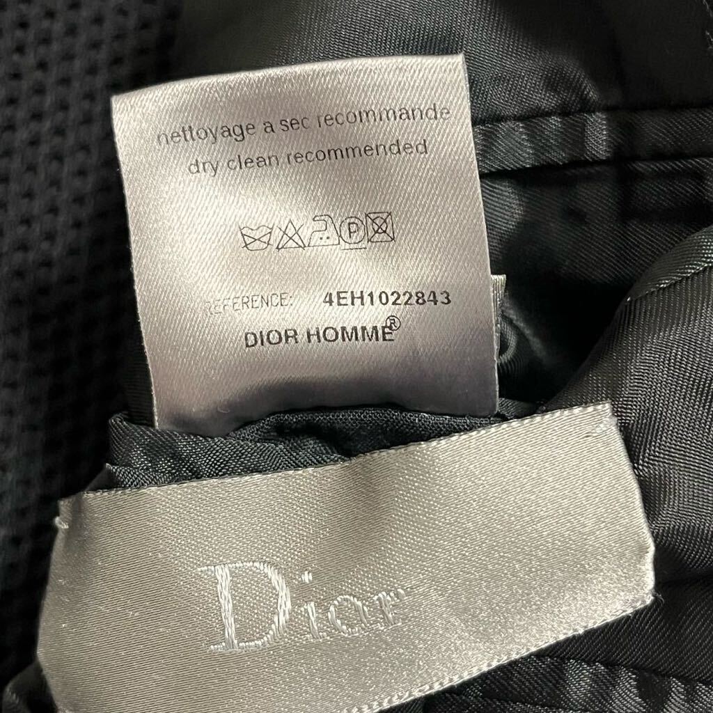 極美品 希少 48 サイズ Dior HOMME ディオールオム 04ss エディ期 strip period jacket テーラードジャケット 4EH1022843 ブラック メンズの画像10