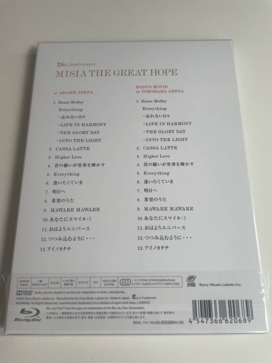 MR 匿名配送 Blu-ray ブルーレイ 初回仕様限定 MISIA 25th Anniversary MISIA THE GREAT HOPE 4547366620689の画像2