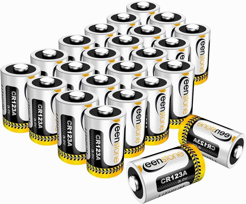 CR123A 3Vリチウム電池 1600mAh Keenstone Qrio Lock 電池 PTC保護付き 非充電式バッテリー カメラ マイク バイク (type1-cr123a) (24本)_画像1