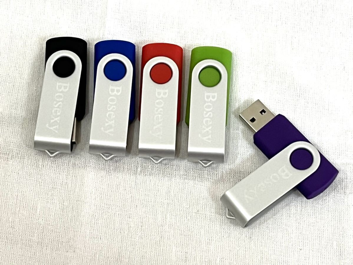 Bosexy 4GB USB フラッシュドライブ 5点 USBメモリ 回転式 セット販売 メモリスティック ペンドライブ LEDインジケーター付きの画像8