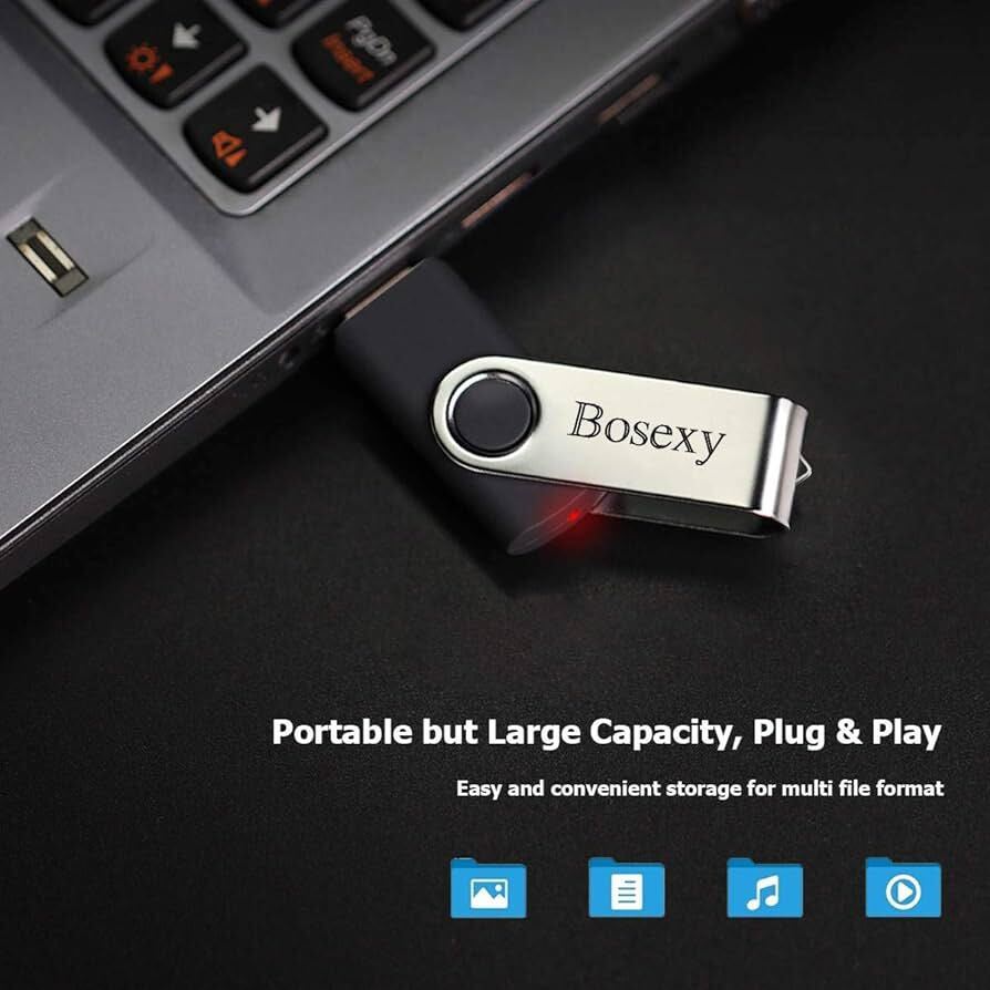 Bosexy 4GB USB フラッシュドライブ 5点 USBメモリ 回転式 セット販売 メモリスティック ペンドライブ LEDインジケーター付きの画像6