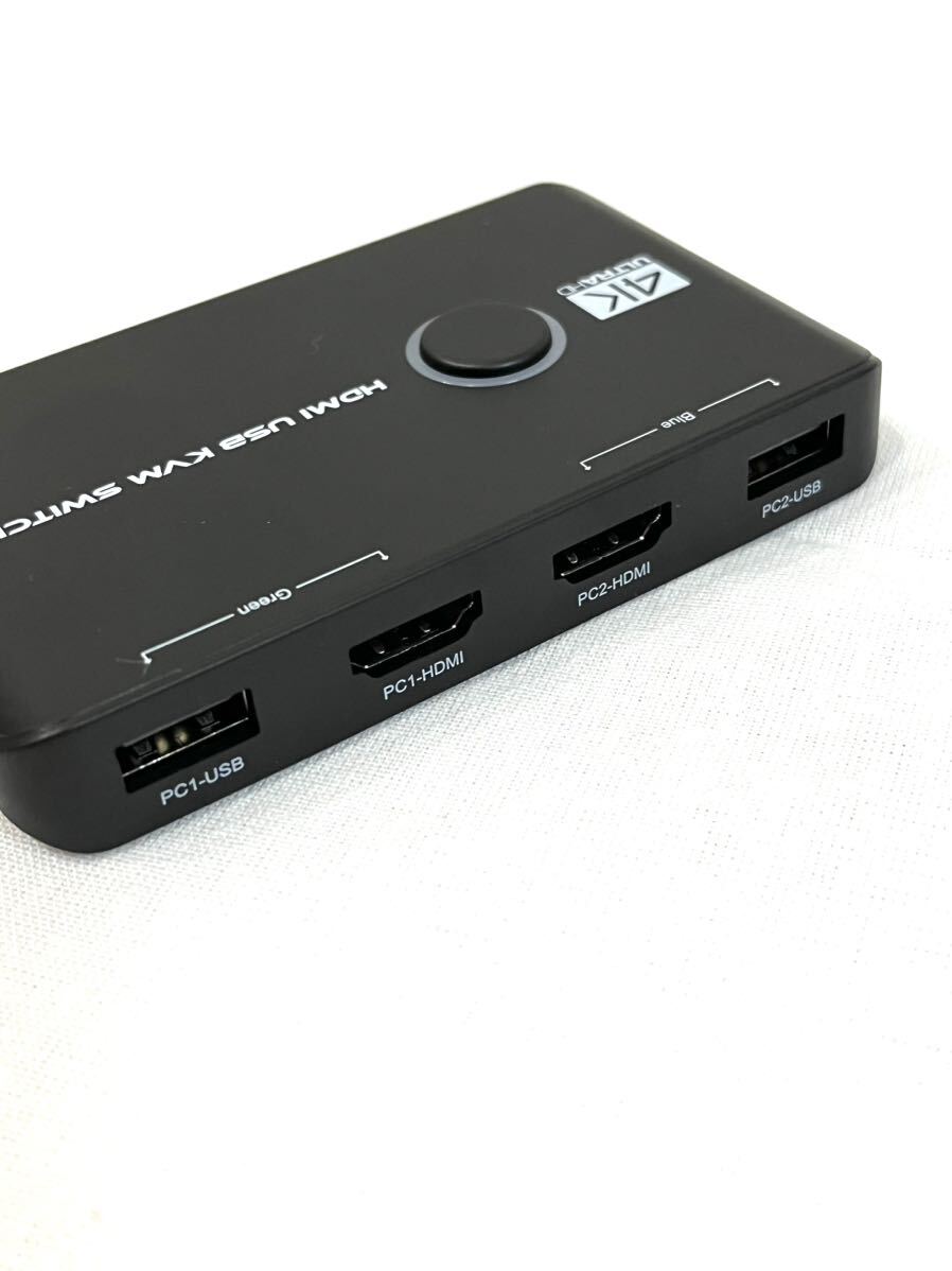 MWIN 4K KVMスイッチ-HDMI KVM切替器 2入力1出力、2台のコンピューター用のUSB HDMIスイッチ