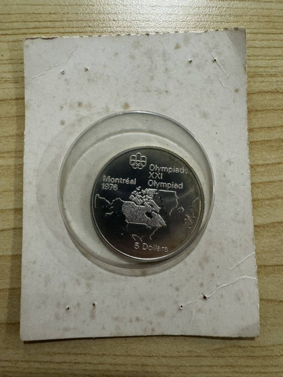 カナダ モントリオール五輪 記念銀貨 1976年 5ドル銀貨 オリンピック 記念硬貨 硬貨 メダル 記念メダル 海外 外貨 コイン_画像1