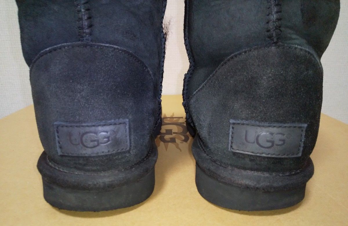 アグ UGG 24cm 撥水 防汚 新クラッシックショート2 黒 ムートンブーツ CLASSIC SHORT2 ブラック