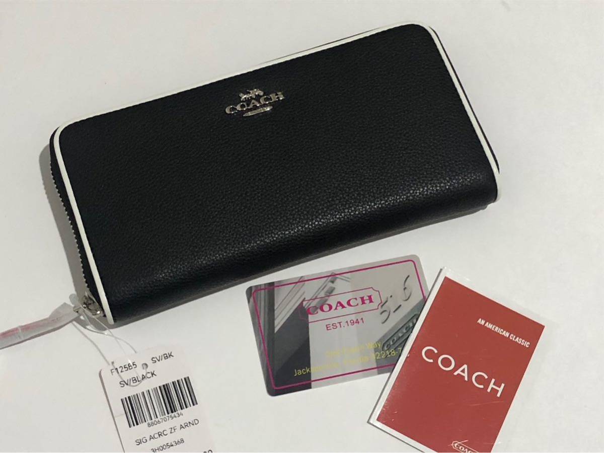 COACH コーチ　長財布　新品未使用　 F12585 ブラック　_画像1