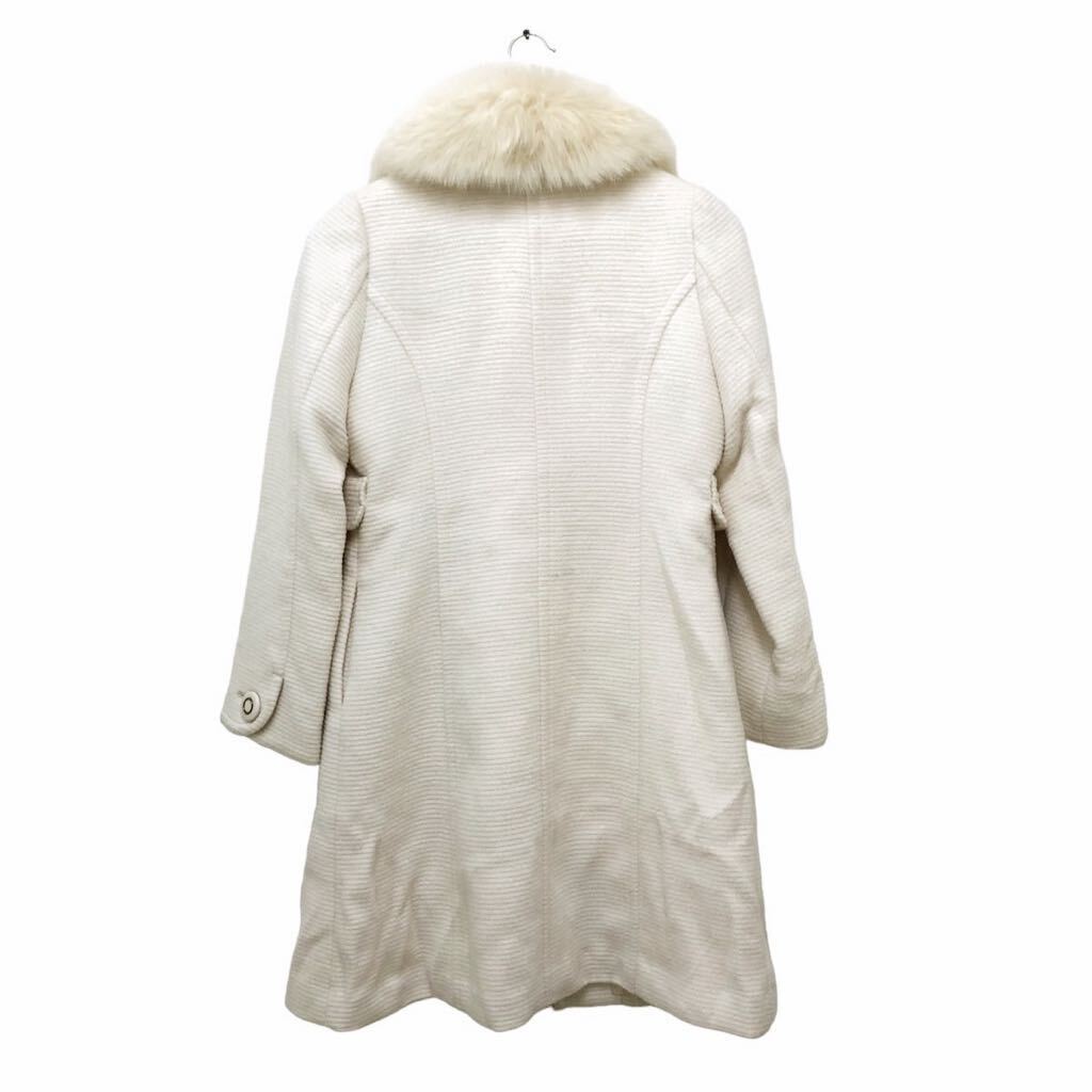 B375 Apuweiser-riche Apuweiser-riche длинное пальто мех лисы 2way пальто внешний верхняя одежда перо ткань "теплый" белый серия 1