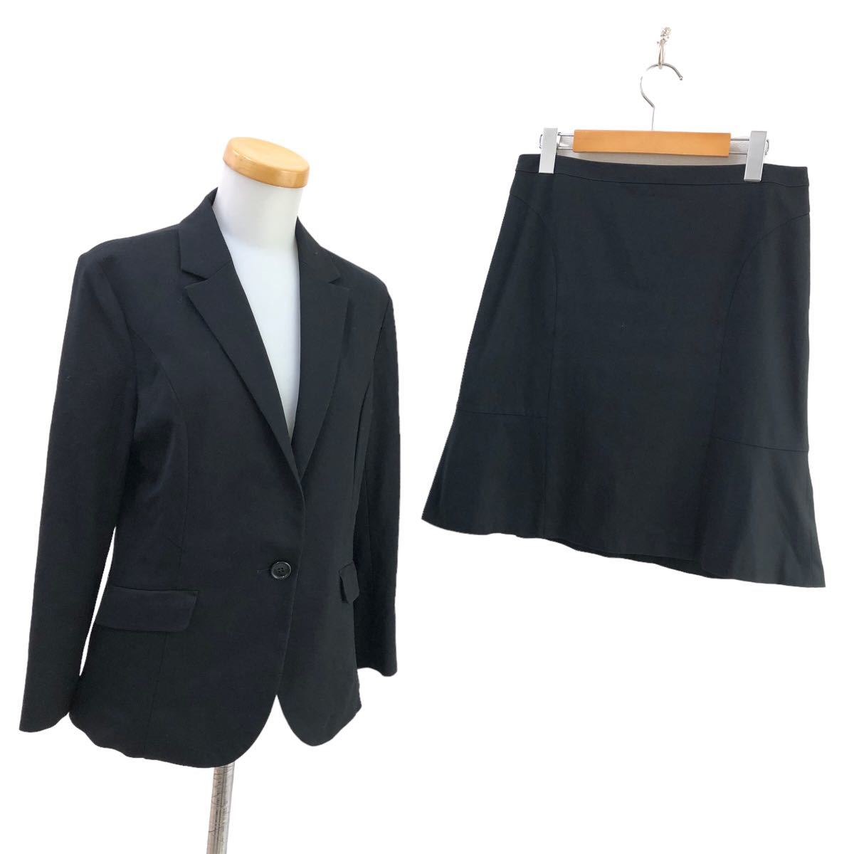 S188① made in Japan UNTITLED Untitled skirt suit suit jacket skirt outer garment feather weave bottoms ceremony suit 4 black black 