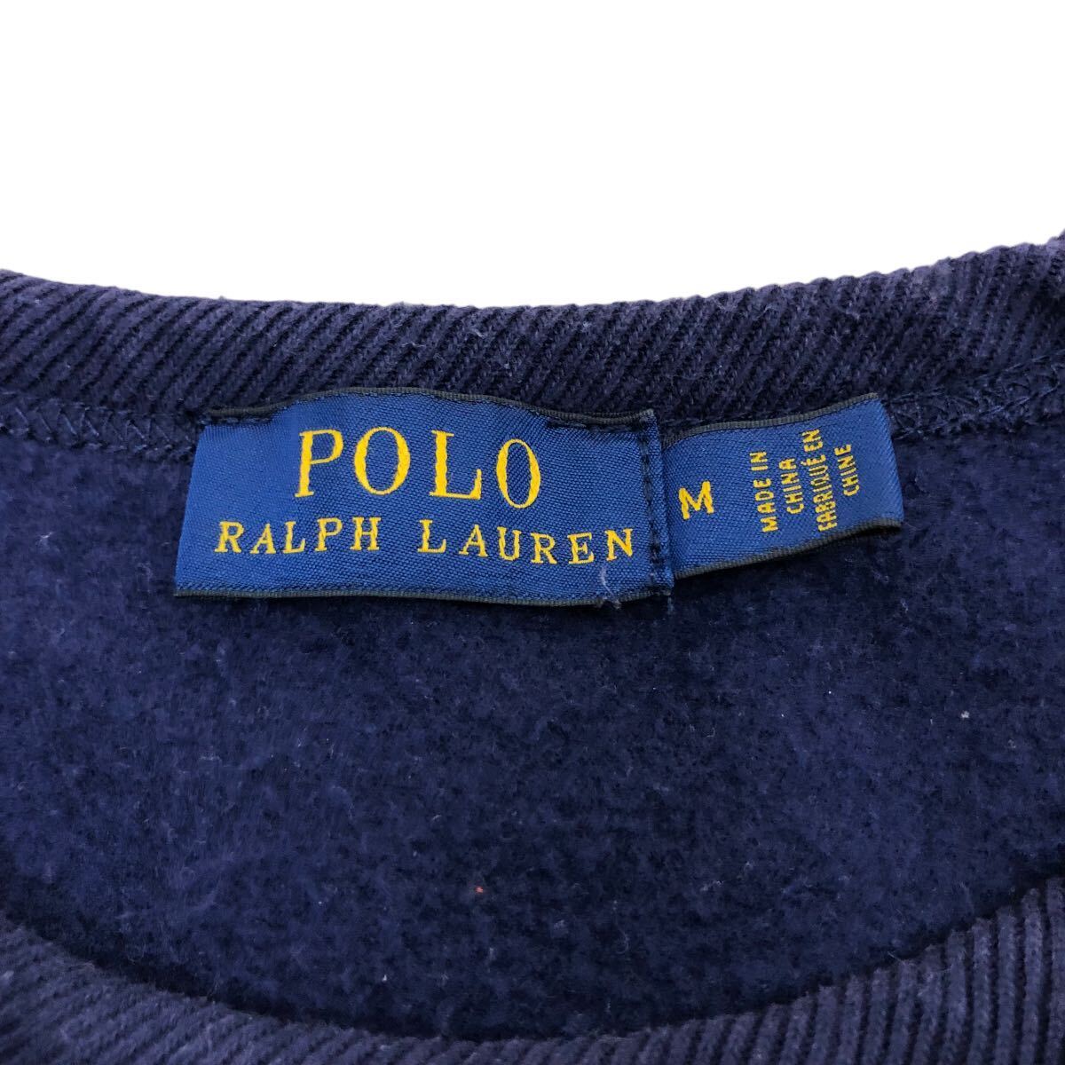 NB209 POLO RALPH LAUREN ポロラルフローレン 長袖 スウェット トレーナー トップス プルオーバー 裏起毛 ネイビー 紺 レディース M_画像7