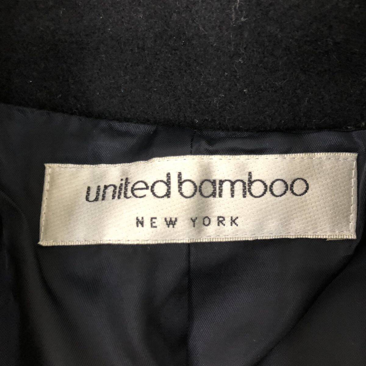 NB209-2 united bamboo ユナイテッドバンブー ウールジャケット ショート コート アウター 上着 羽織り 長袖 ブラック レディース 4 日本製_画像8