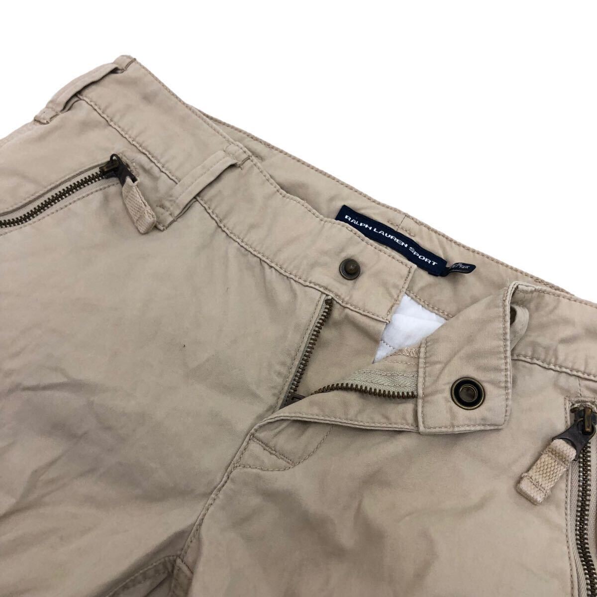 NB209 RALPH LAUREN SPORT Ralph Lauren cargo pants pants trousers bottoms cotton cotton 100% beige group lady's 6 165/74A