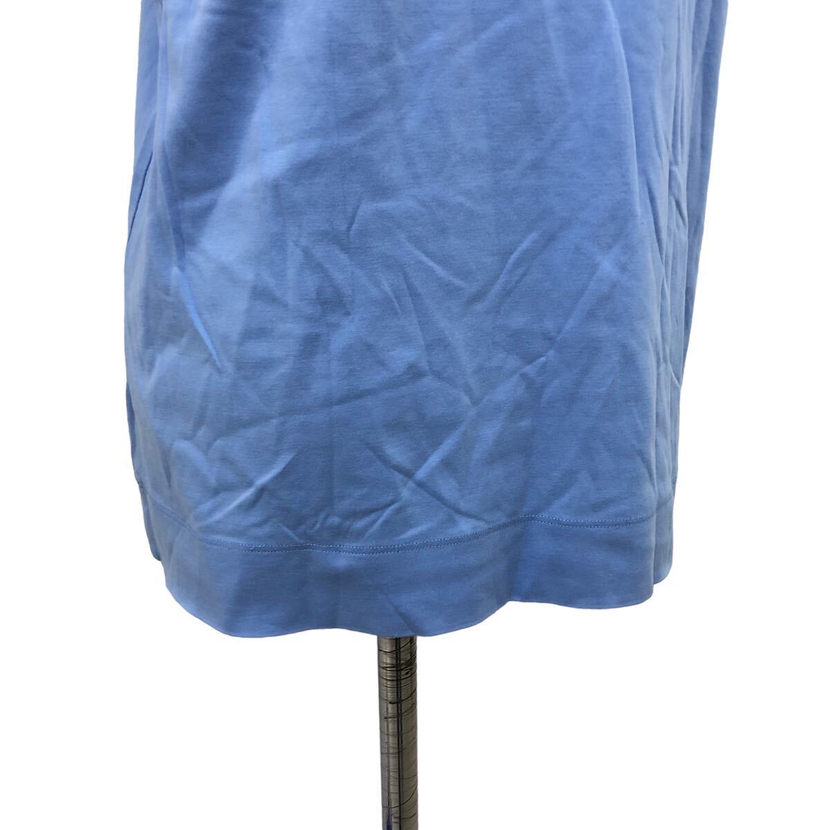 NB212-24 ESCADA エスカーダ 半袖 Tシャツ シャツ カットソー トップス コットン 100% ライトブルー 水色 レディース S_画像6