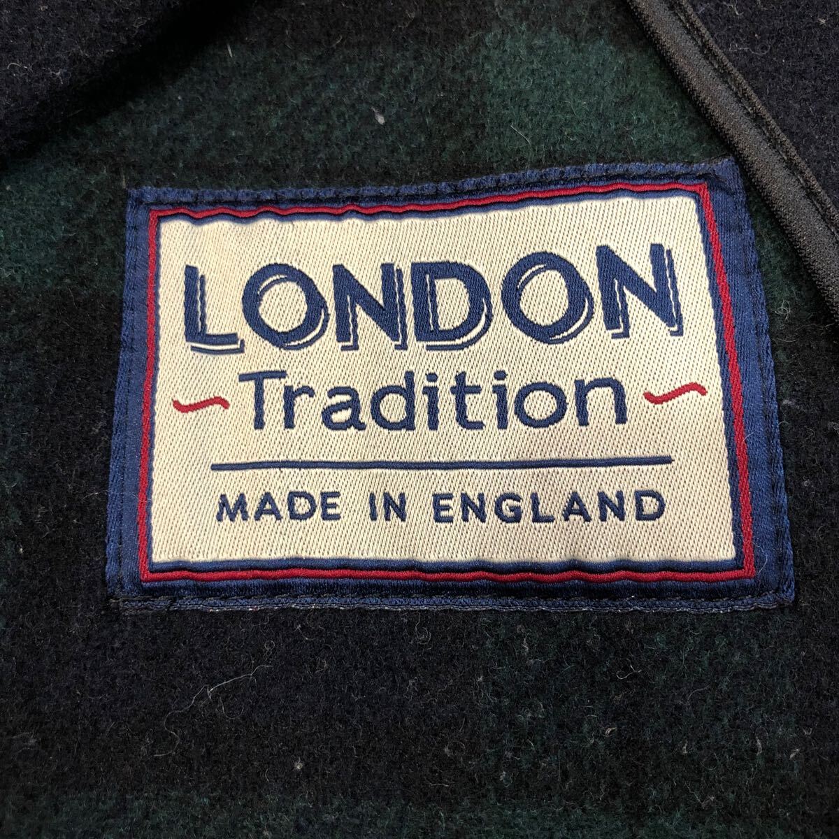 B376 イギリス製 LONDON TRADITION 42 ロンドントラディション Pコート ウールコート コート アウター 上着 羽織り 長袖 ネイビー 紺 32_画像10