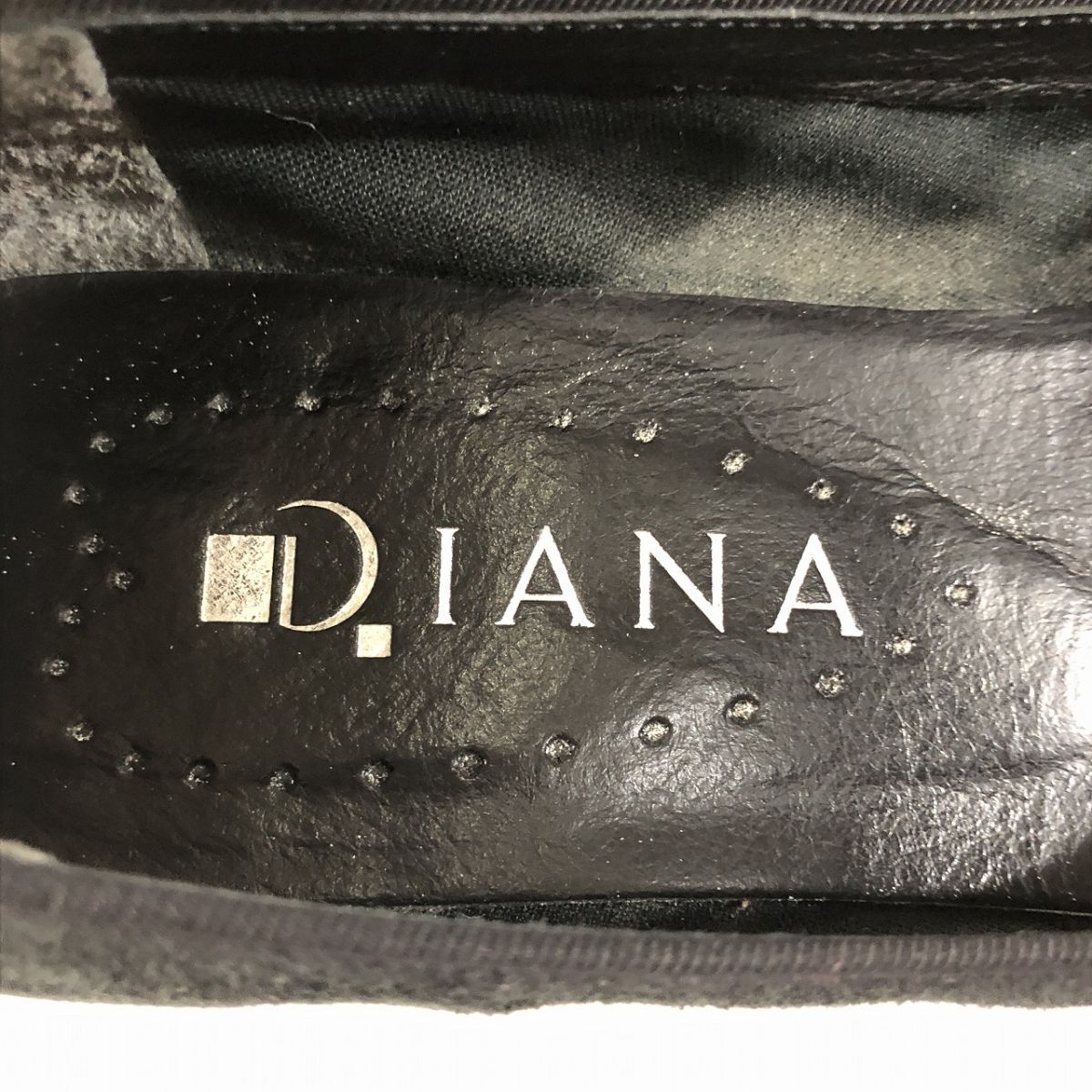 DIANA ダイアナ スエードシルキー スエードパンプス パンプス 23cm 黒 黒 レディース 美品 G8_画像6