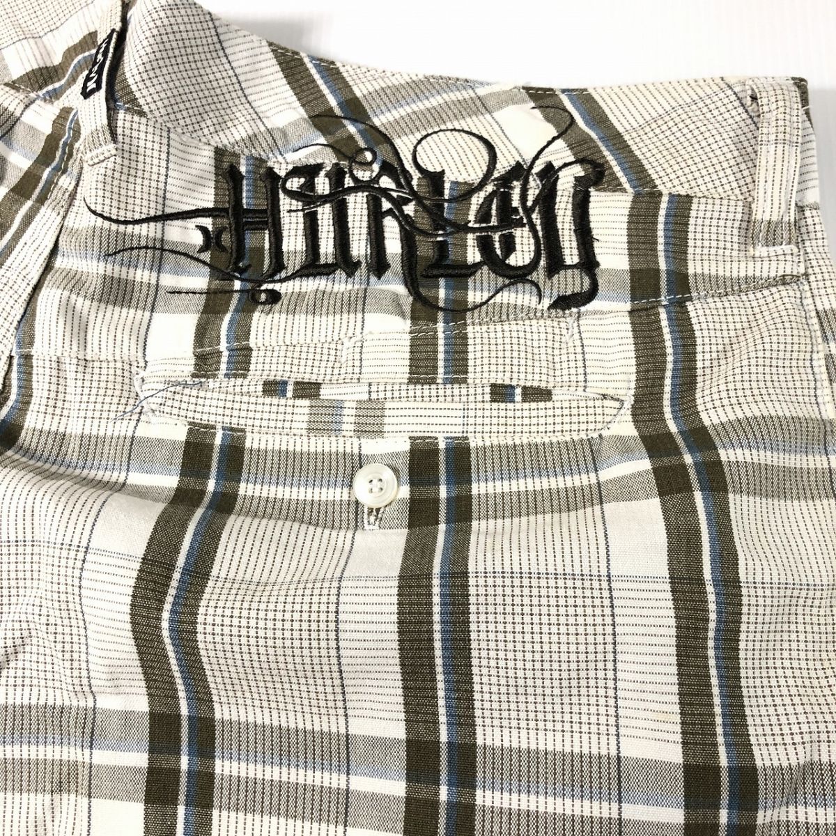 Hurley ハーレー ショートパンツ メンズ M M-L 短パンツ32サイズ 生成りx茶 チェック柄 中古 送料185円_画像6