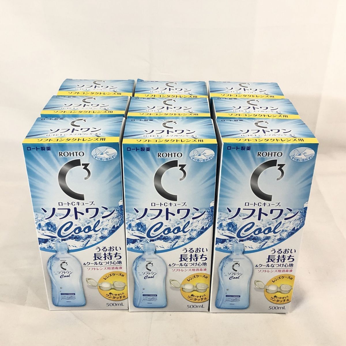 新品 ロート製薬 使用期限24年10月 ロートCキューブソフトワン COOL 500ml 9本セット E8_画像1