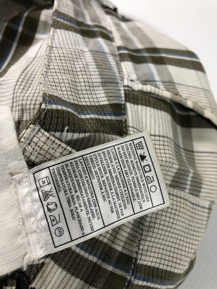 Hurley ハーレー ショートパンツ メンズ M M-L 短パンツ32サイズ 生成りx茶 チェック柄 中古 送料185円_画像8