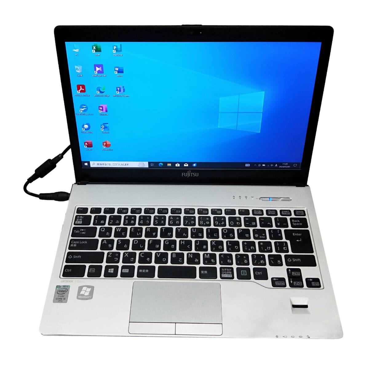 ★【驚速　FUJITSU S935/K i5-5300U 2.30GHz x4+6GB+SSD240GB 13.3インチノートPC】Win10+Office2021 Pro/WEBカメラ E030133_画像1