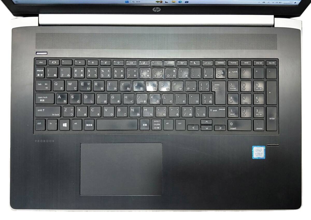 ★【驚速 HP Probook 470 G5 i7-8550U 1.8GHz x8+8GB+SSD256GB+HDD1000GB 17.3インチワイドノートPC】Win11+Office2021/WEBカメラ■E032118_画像2