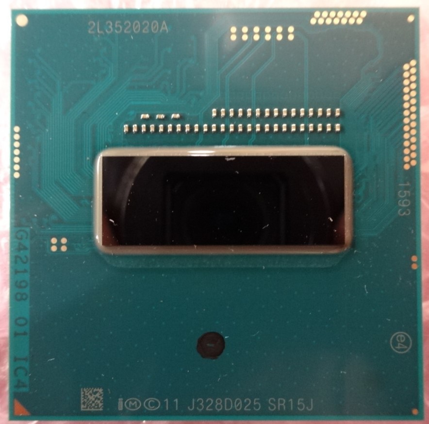 【中古パーツ】複数購入可CPU Intel Core i7-4702MQ 2.2GHz TB 3.2GHz SR15J Socket G3(rPGA946B) 4コア8スレッド動作品ノートパソコン用_画像2