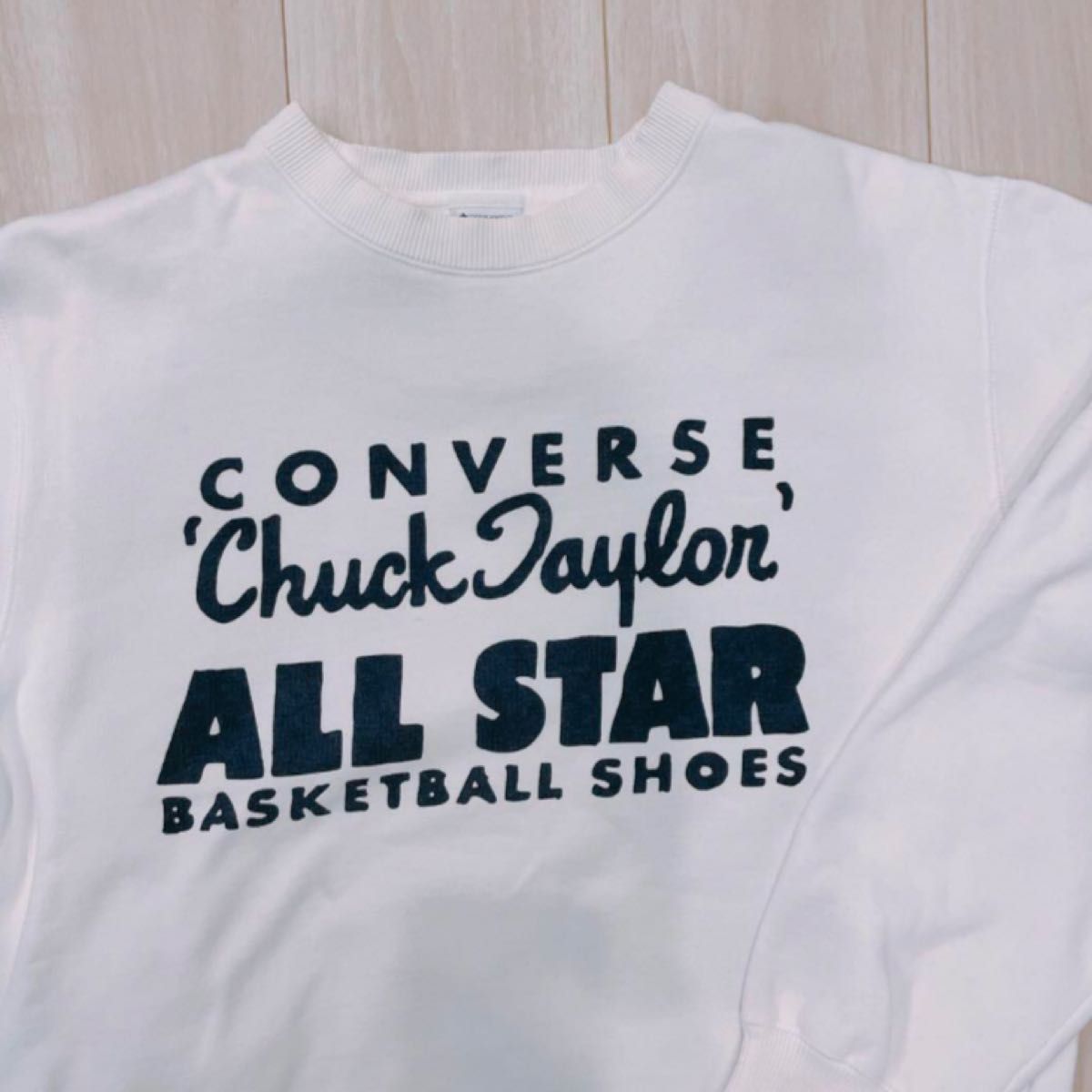 CONVERSE コンバース オールスター ホワイト トレーナー 古着 スウェット スウェットトレーナー 長袖 トップス 白 