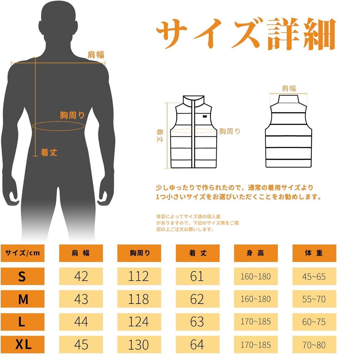 電熱USBベスト 電熱ジャケット 充電式ヒートUSBベスト バッテリー給電 複数のヒーター 3段温度調整 前後独立温度設定可能 