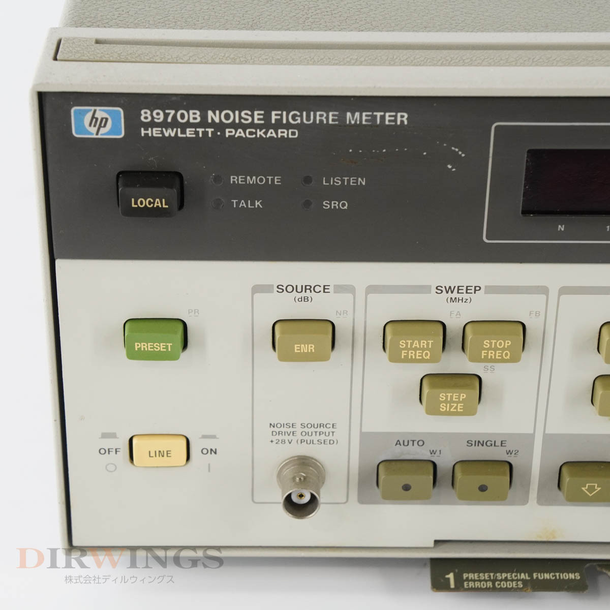 [DW] 8日保証 8970B hp OPT C02 Agilent アジレント Keysight キーサイト NOISE FIGURE METER 雑音指数メーター ノイズフィ...[05768-0580]の画像4