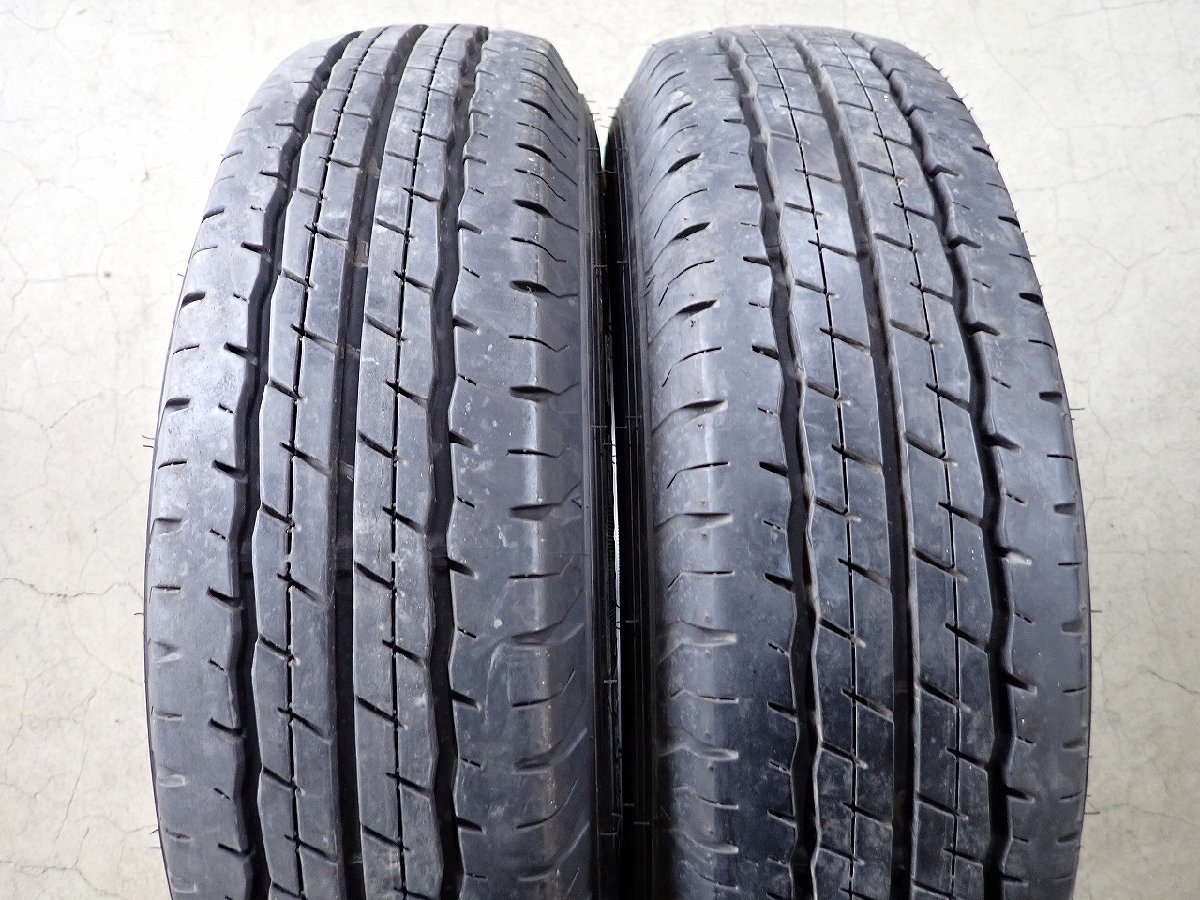 YS6783【送料無料155/80R14 88/86N】プロボックス サクシード ダンロップ 中古夏タイヤセット■14×5J 100/4H ET約40■_画像3