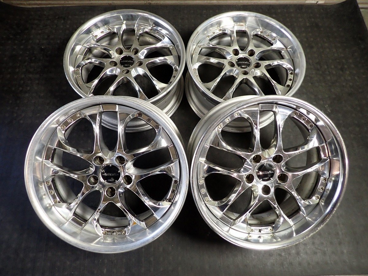 RK2892【送料無料18インチ】4本 SSR スピードスター AGLE エイグル MINERVA ミネルバ 中古ホイール ■18×8.5J 114.3/5H ET34■の画像1