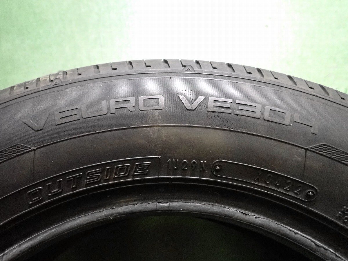 RK3041【送料無料195/65R15】2本 ダンロップ VEURO VE304 2022年製 中古夏タイヤ ラジアルタイヤ アリオン エスクァイア セレナ などの画像5