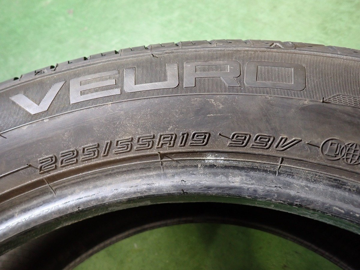 RK3226【送料無料225/55R19】1本 2022年製 ダンロップ VEURO ヴューロ VE304 中古夏タイヤ 40系アルファード ヴェルファイア ≪即決≫の画像5