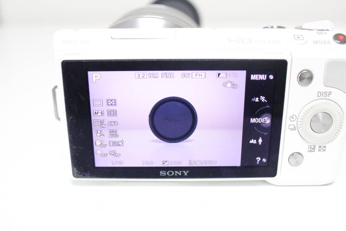 SONY 一眼カメラ α NEX-5N ボディ+レンズ（SEL1855)　ホワイト(AM68)_画像9