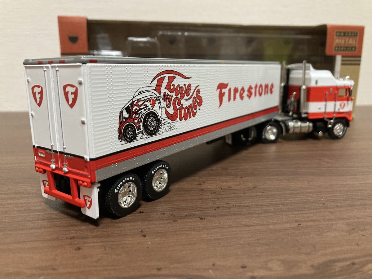 1/64 DCP ダイキャストプロモーション ケンワース K100 エアロライン Aerodyne COE Firestone 限定 ミニカー ビッグリグ コンボイ USの画像3