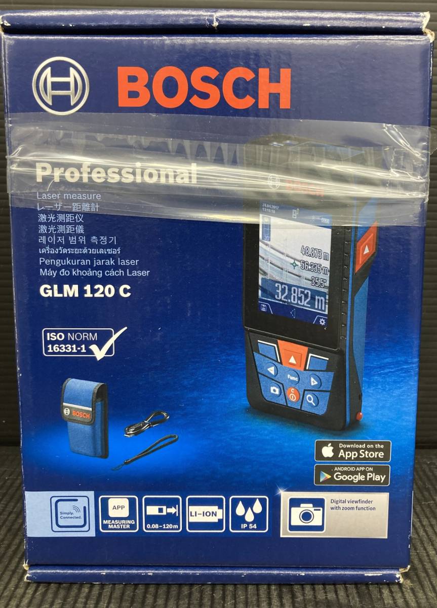 【未使用品】Bosch Professional(ボッシュ) データ転送レーザー距離計 GLM120C /ITEL102MJMJB_画像1