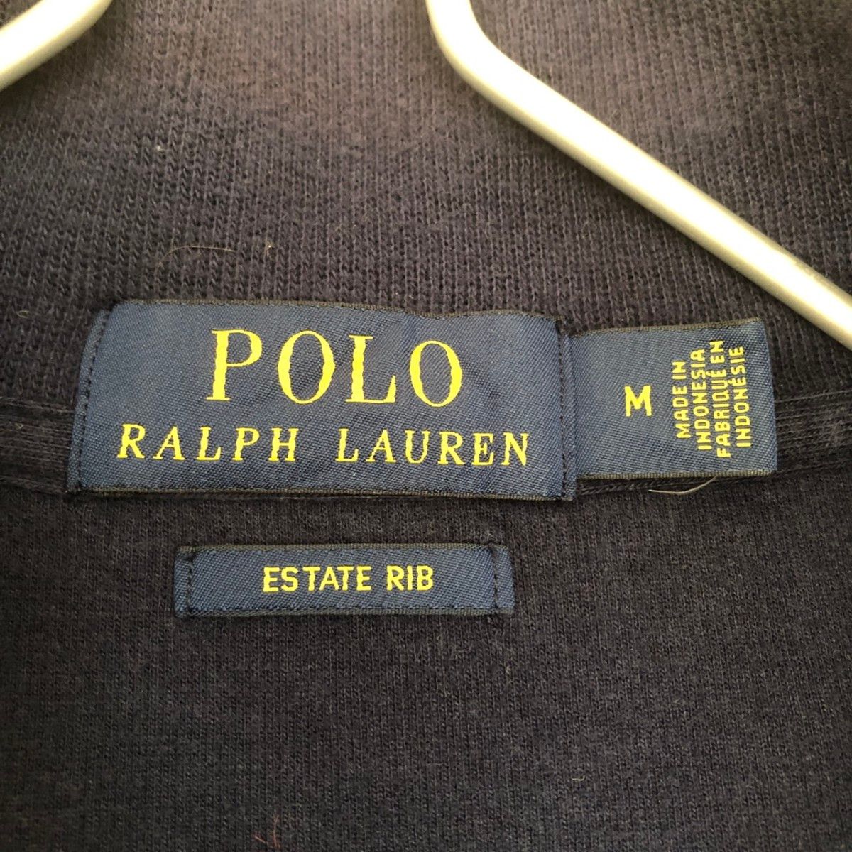 Polo Ralph lauren ポロ ラルフローレン　皮ジップ　3色ポニー刺繍　ハーフジップ　スウェット
