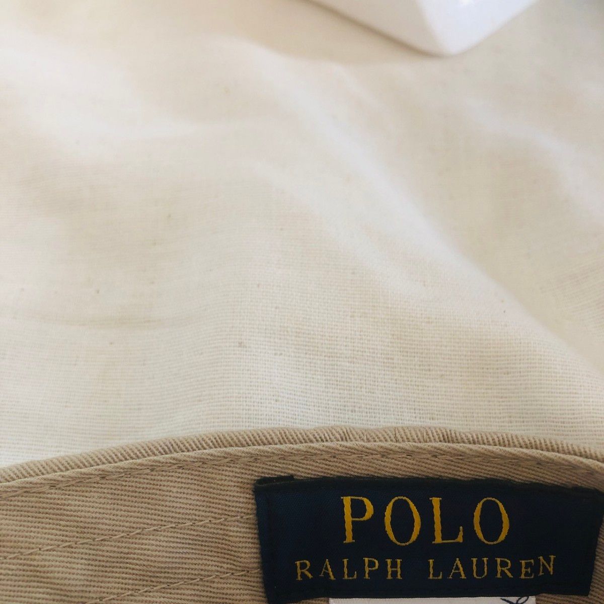Polo　Ralph Lauren　ポロラルフローレン　ポニー刺繍ロゴ　キャップ　ベージュ　